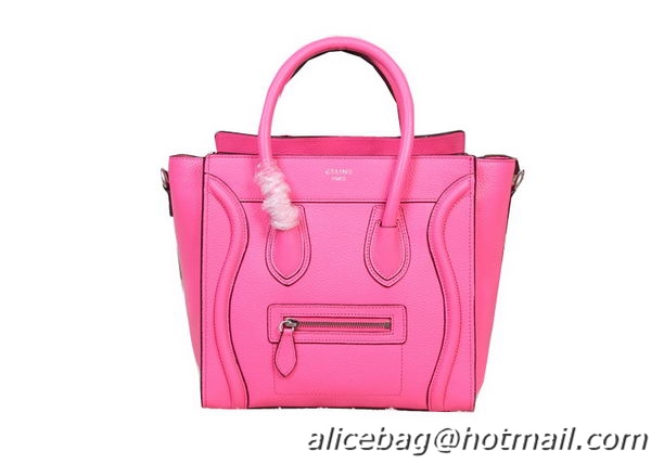 Celine Luggage Micro Tote Bag Original Grainy Leather 88023 Rose