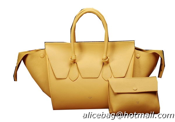 Celine Tie Nano Top Handle Bag Original Leather C3052 Yellow