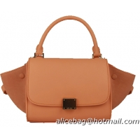 Celine Nano Trapeze Bag Nubuck Leather C88038 Orange