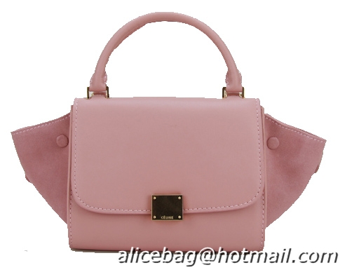 Celine Nano Trapeze Bag Nubuck Leather C88038 Pink