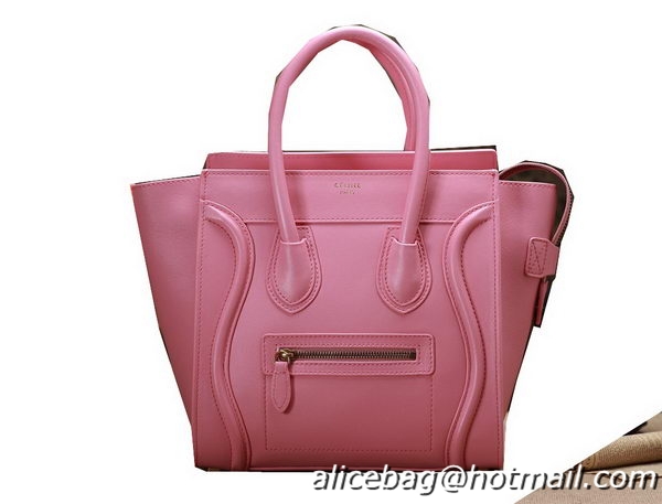 Celine Luggage Micro Boston Bag Original Leather 3307 Pink