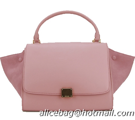 Celine Nubuck Leather Trapeze Bag CL88037 Pink