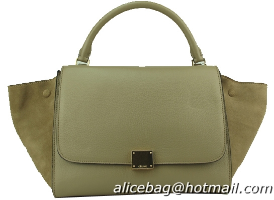 Celine Nubuck Leather Trapeze Bag CL88037 Brownness