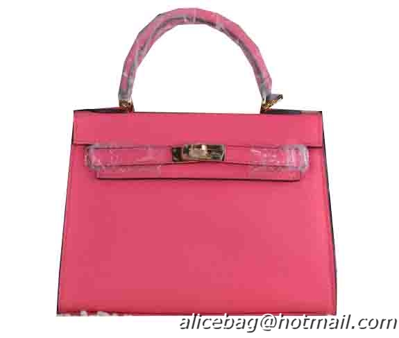 Hermes Kelly 22cm Tote Bag Calfskin Leather Rosy