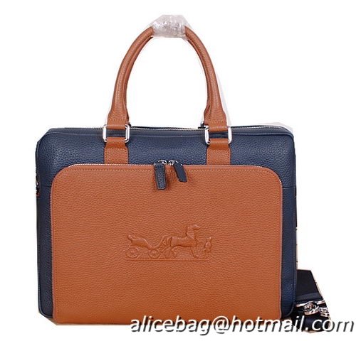 Hermes Briefcase Original Calf Leather H3005 Blue