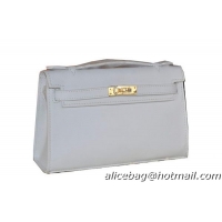 Hermes MINI Kelly 22cm Tote Bag Calfskin Leather White