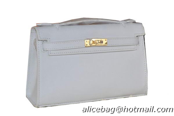 Hermes MINI Kelly 22cm Tote Bag Calfskin Leather White