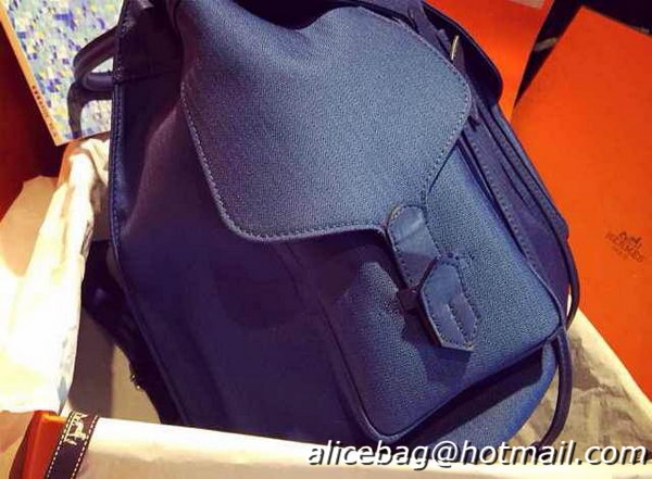 Hermes Canvas & Leather Backpack H1718 Royal