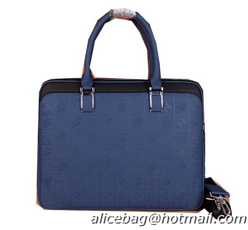 Hermes Briefcase Original Calf Leather H66161 Blue