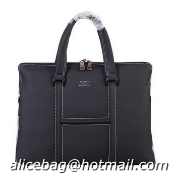 Hermes Briefcase Original Calf Leather H3081 Black