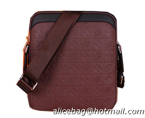 Hermes Messenger Bag Original Leather H66164 Burgundy