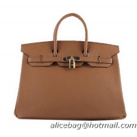 Hermes Birkin 35CM Tote Bags Wheat Grainy Leather H-35 Gold