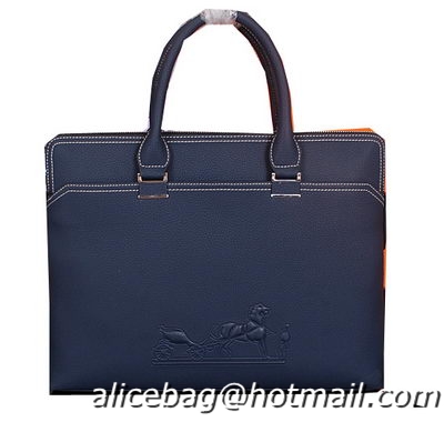 Hermes Briefcase Original Calf Leather HM98291 Royal