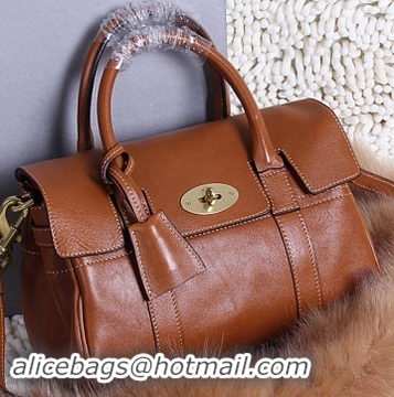 Mulberry Bayswater Small Tote Bag Natural Leather 5988S Brown