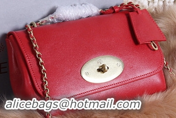 Mulberry Lily Small Grain Leather Evening Bag 7779S Red