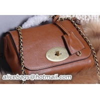 Mulberry Lily Small Grain Leather Evening Bag 7779S Brown