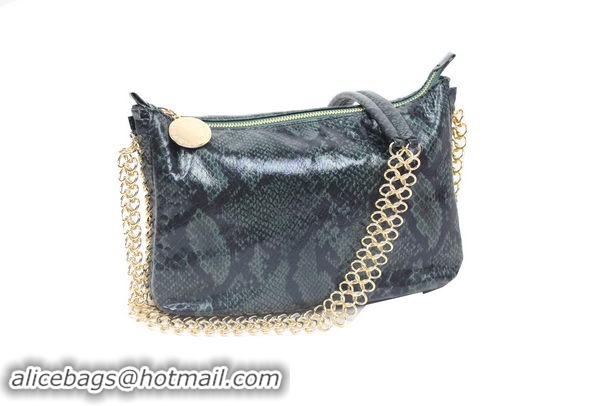 Stella McCartney Snake Leather Cross Body Bag 835 Green