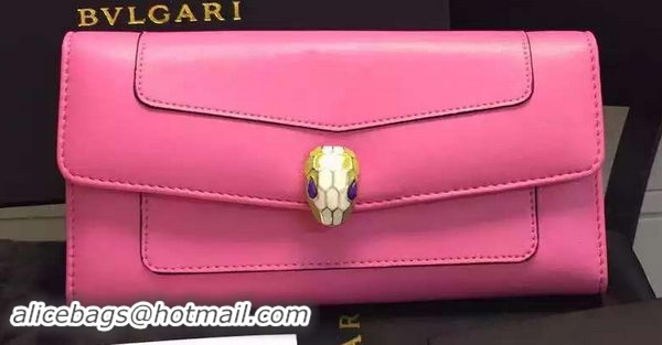 BVLGARI Wallet Pochette in Calf Leather BG0122 Pink