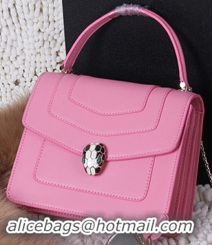 BVLGARI Serpenti Forever Bag Original Leather BG8977 Pink