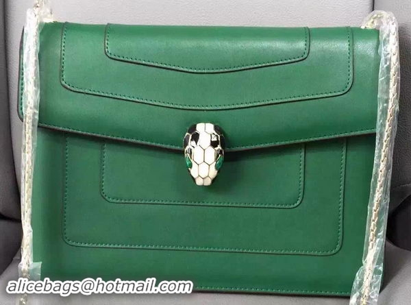 BVLGARI Shoulder Bag Calfskin Leather BG90072 Green