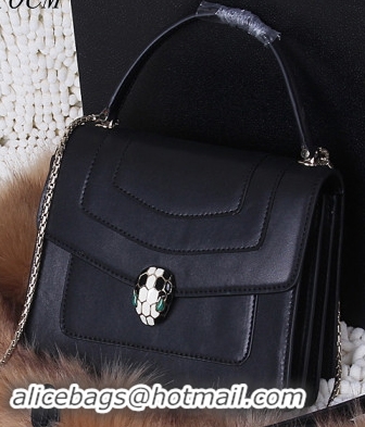 BVLGARI Serpenti Forever Bag Original Leather BG8977 Black