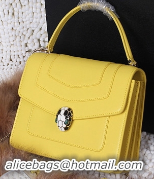 BVLGARI Serpenti Forever Bag Original Leather BG8977 Yellow