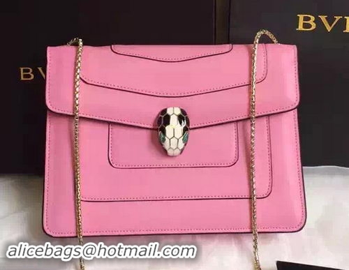 BVLGARI Shoulder Bag Calfskin Leather BG22359 Pink