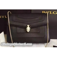 BVLGARI Shoulder Bag Calfskin Leather BG22359 Black