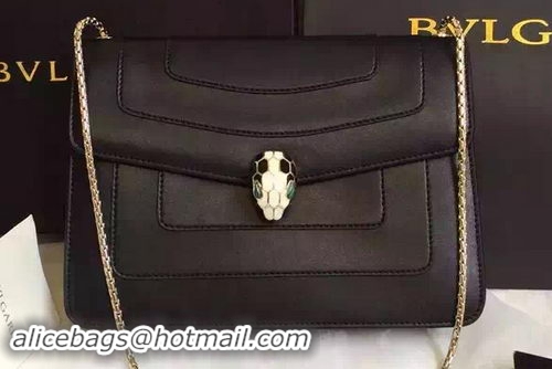 BVLGARI Shoulder Bag Calfskin Leather BG22359 Black