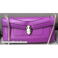 BVLGARI Shoulder Bag Calfskin Leather BG90071 Purple