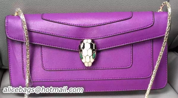 BVLGARI Shoulder Bag Calfskin Leather BG90071 Purple