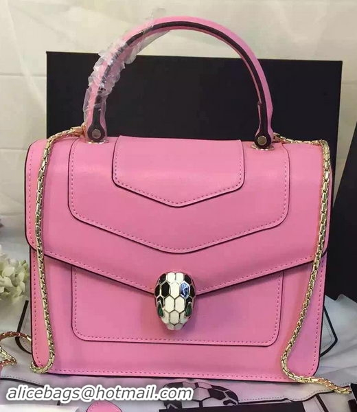 BVLGARI Serpenti Forever Bag Original Leather BG48042 Pink