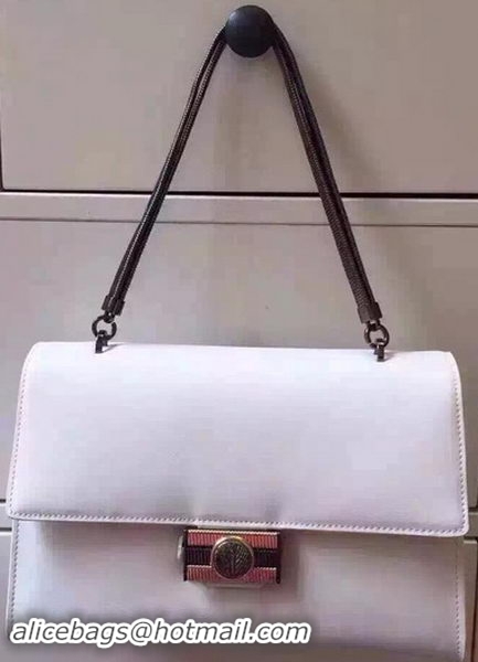 BVLGARI Flap Shoulder Bag Original Leather BG5978 OffWhite