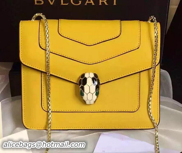 BVLGARI Small Shoulder Bag Calfskin Leather BG48043 Yellow