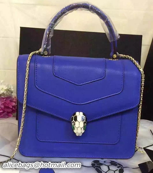 BVLGARI Serpenti Forever Bag Original Leather BG48042 Blue