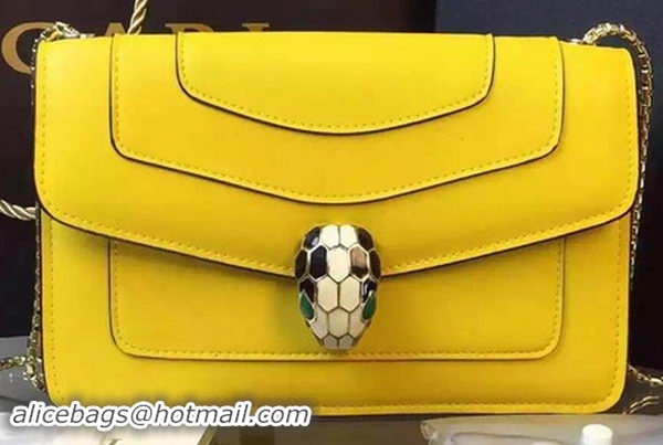 BVLGARI Small Shoulder Bag Calfskin Leather BG5573 Yellow