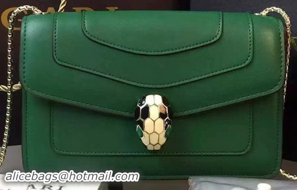 BVLGARI Small Shoulder Bag Calfskin Leather BG5573 Green