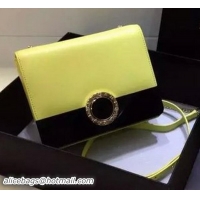 BVLGARI Flap Shoulder Bag Original Leather BG30960 Yellow