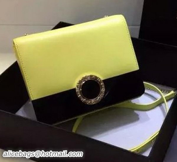 BVLGARI Flap Shoulder Bag Original Leather BG30960 Yellow