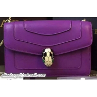 BVLGARI Small Shoulder Bag Calfskin Leather BG5573 Purple