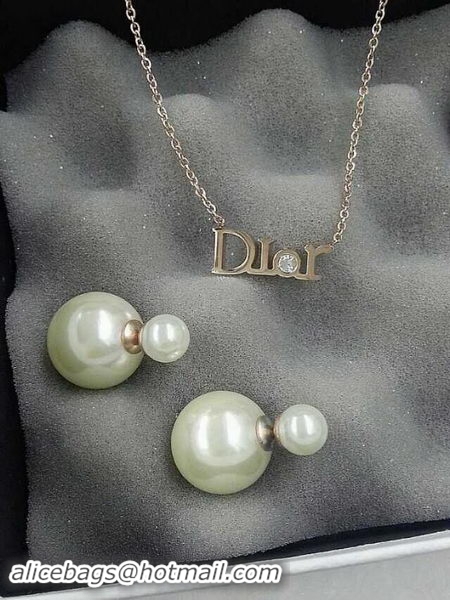 Pretty Style Dior Necklace & Earrings D426A