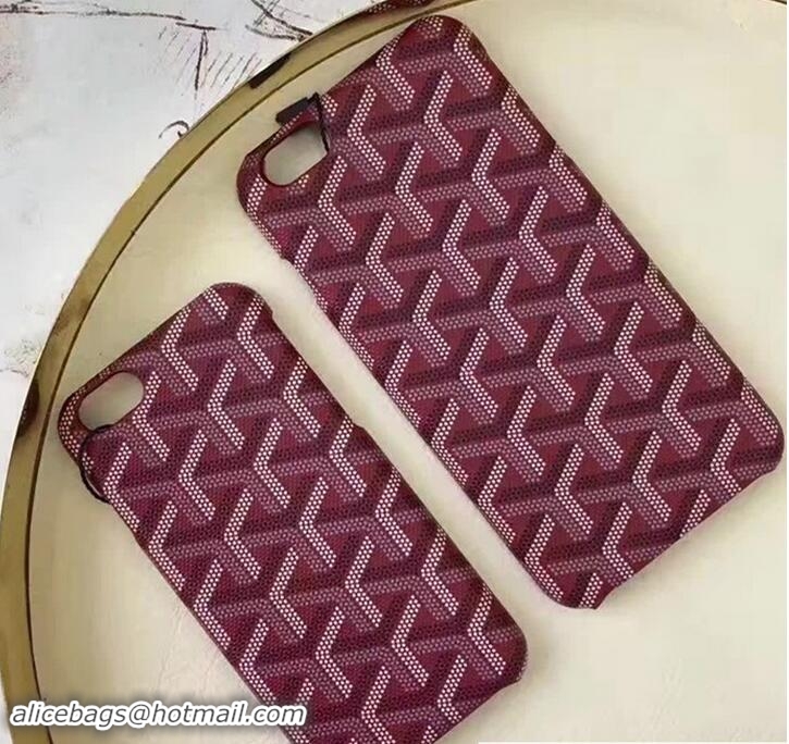 New Style Goyard iPhone Cover Case GD890 Bungundy