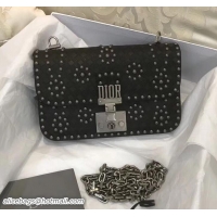 Shop Duplicate Dior Studded Flowers Dioraddict Flap Bag Cruise Black 2018 11422