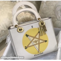 Stylish Dior Swords Handpainted Lady Dior Bag White Cruise 2018 11407