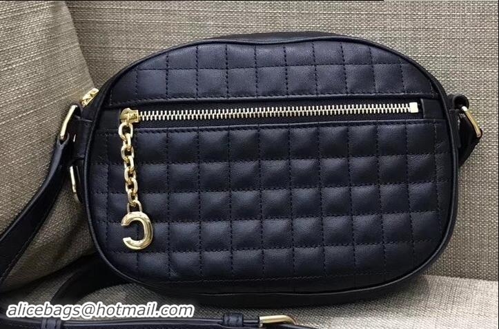 Luxury Celine Quilted Calfskin Small C Charm Bag 188363 Black 2018