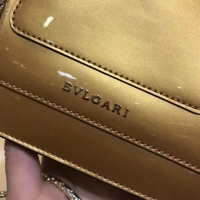 Low Price BVLGARI Serpenti Forever metallic-leather shoulder bag 91414 gold