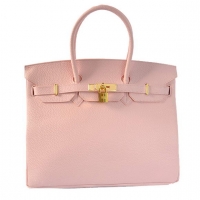 Hermes Birkin 35CM Tote Bags Togo Leather Pink Golden