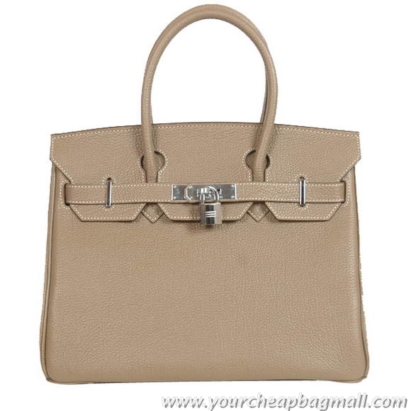 Hermes Birkin 30CM Tote Bags Smooth Togo Leather Dark Grey