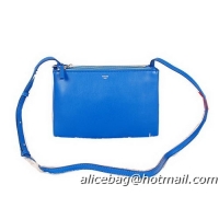 Celine Trio Calfskin Leather Shoulder Bag C27002 SkyBlue