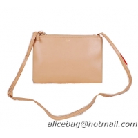 Celine Trio Calfskin Leather Shoulder Bag C27002 Apricot